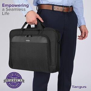 Targus Classic Slim Briefcase Messenger Ergonomic Padded Laptop Bag